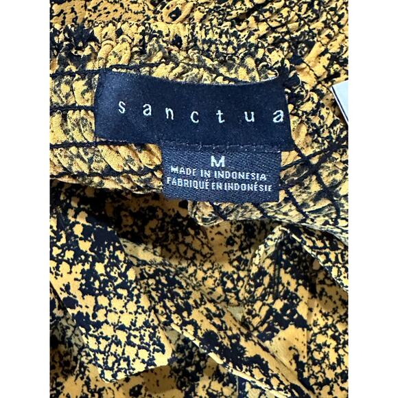 NWT Sanctuary Georgina SNAKESKIN Print Edgy Sexy Dress Medium Dark Yellow Black - Picture 4 of 10